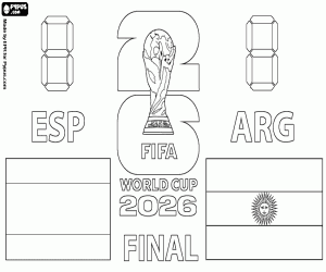раскраска Финал чемпионата мира FIFA 2026