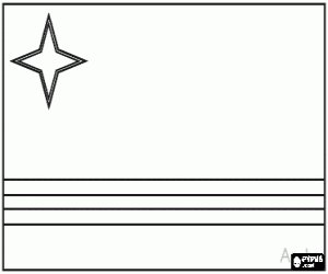 раскраска Флаг Арубы