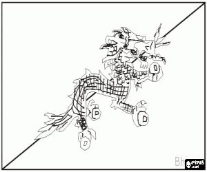 раскраска Флаг Бутана