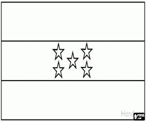 раскраска Флаг Гондураса