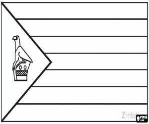 раскраска Флаг Зимбабве