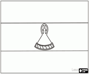 раскраска Флаг Лесото