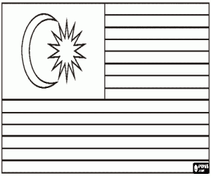 раскраска Флаг Малайзии