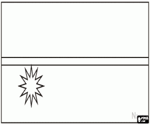 раскраска Флаг Науру