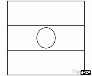 раскраска Флаг Нигера