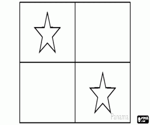 раскраска Флаг Панамы