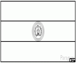 раскраска Флаг Парагвая