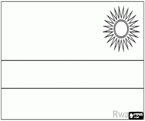 раскраска Флаг Руанды