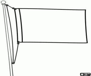 раскраска Флаг на флагштоке