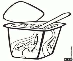 раскраска Фруктовый йогурт ароматизированный