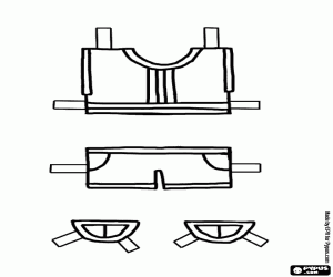 раскраска Футболку и брюки для лета