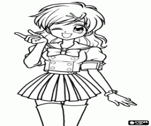 раскраска Ханон в ее человеческой форме