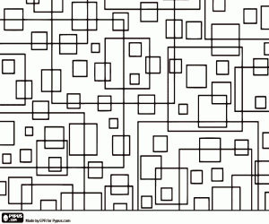 раскраска Хаотический узор с квадратами