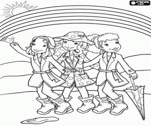 раскраска Холли хобби и Радуга