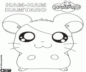 раскраска Храбрый Ham-Ham Hamtaro