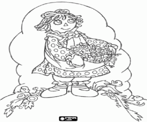 раскраска Цветы дочери, подарок для мамы