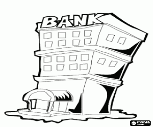раскраска Центральное здание банка