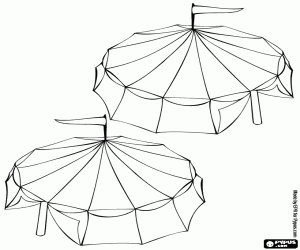 раскраска Цирк видно из вне