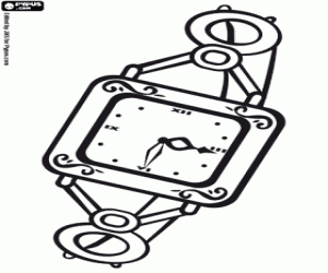 раскраска Часы, драгоценности