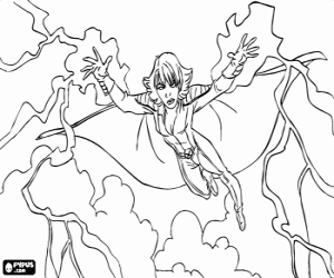 раскраска Черная пантера, героиня X-Men