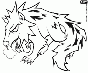 раскраска Черная собака, призрак