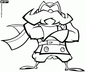 раскраска Черный Барон, антагонист символов