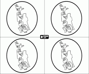 раскраска Четыре года, день рождения