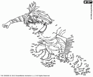 раскраска Чтобы нарисовать Малой Семейка Крудс