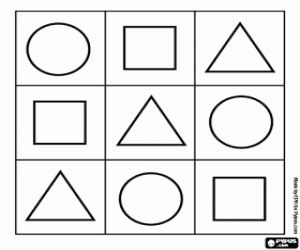 раскраска Чтобы узнать геометрические фигуры