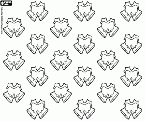 раскраска Шаблон с рождественские колокола