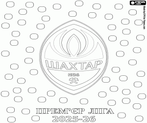 раскраска Шахтер, чемпион 2025-2026