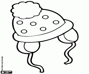 раскраска Шерстяная шапка для малыша