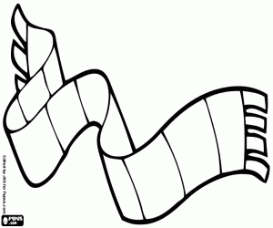 раскраска Шерстяной шарф для малыша