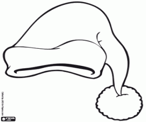 раскраска Шляпу Санта-Клауса