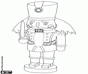 раскраска Щелкунчик, рождественские украшения