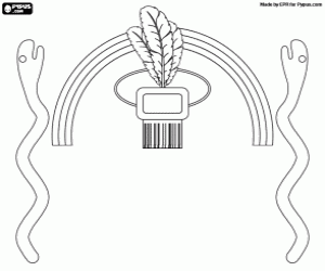 раскраска Щит империи инков