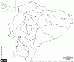 раскраска Эквадор карта