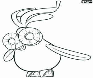 раскраска Экзотическая птица Fruit Cockatiel