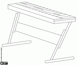 раскраска Электронная клавиатура