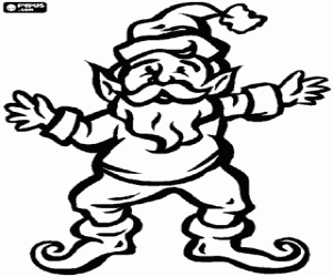 раскраска Эльфа с заостренными ушами