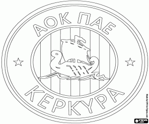 раскраска Эмблема AOK Керкира