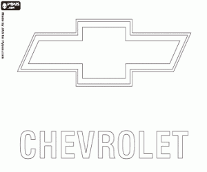 раскраска Эмблема Chevrolet