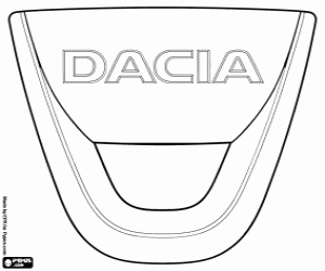 раскраска Эмблема Dacia