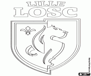 раскраска Эмблема LOSC Лилль
