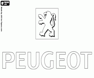 раскраска Эмблема Пежо, Peugeot