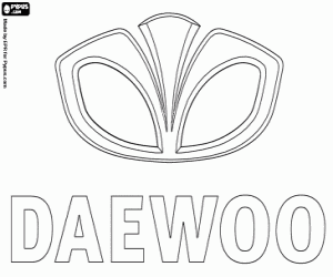 раскраска Эмблема бренда Daewoo