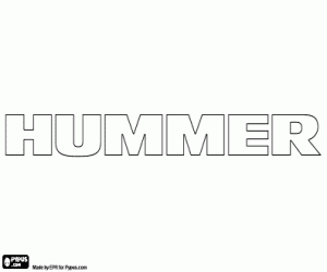 раскраска Эмблема бренда Hummer