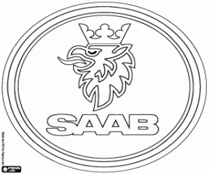 раскраска Эмблема бренда Saab