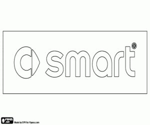 раскраска Эмблема бренда Smart