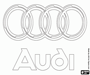 раскраска Эмблема марки Audi